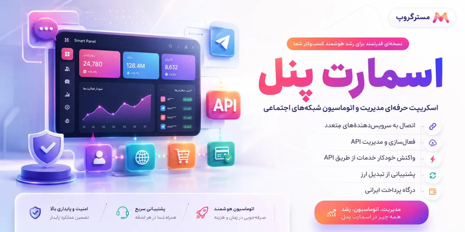 اسکریپت اسمارت پنل - بازاریابی شبکه های اجتماعی