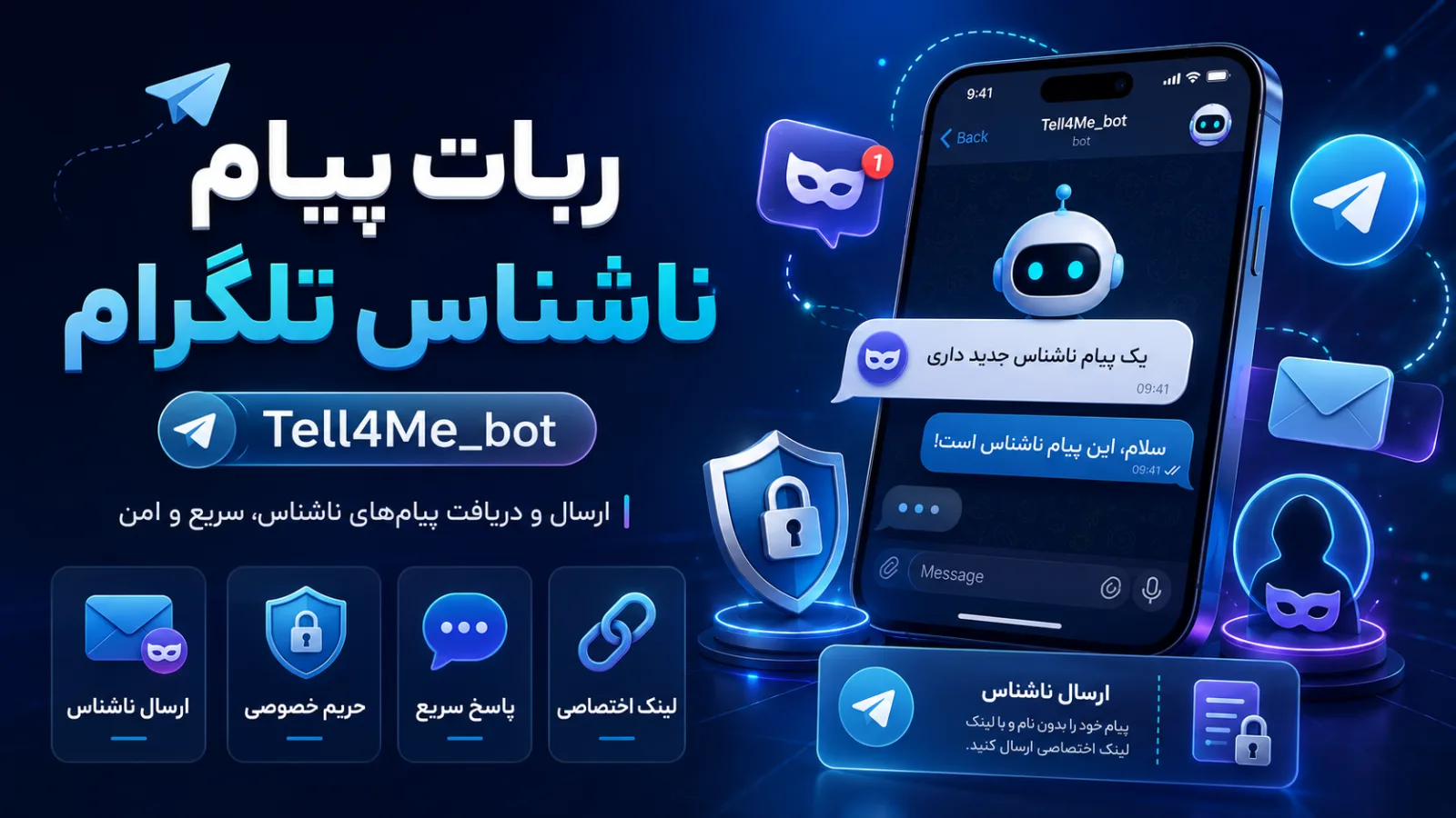 معرفی ربات Tell4Me Bot برای دریافت پیام ناشناس و بازخورد در تلگرام